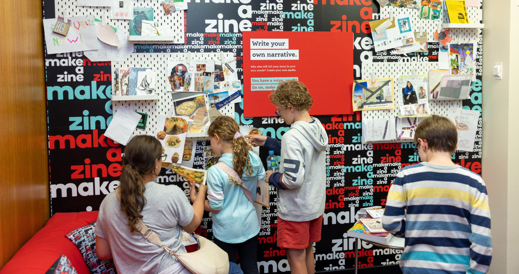 Kids enjoying the exhibition