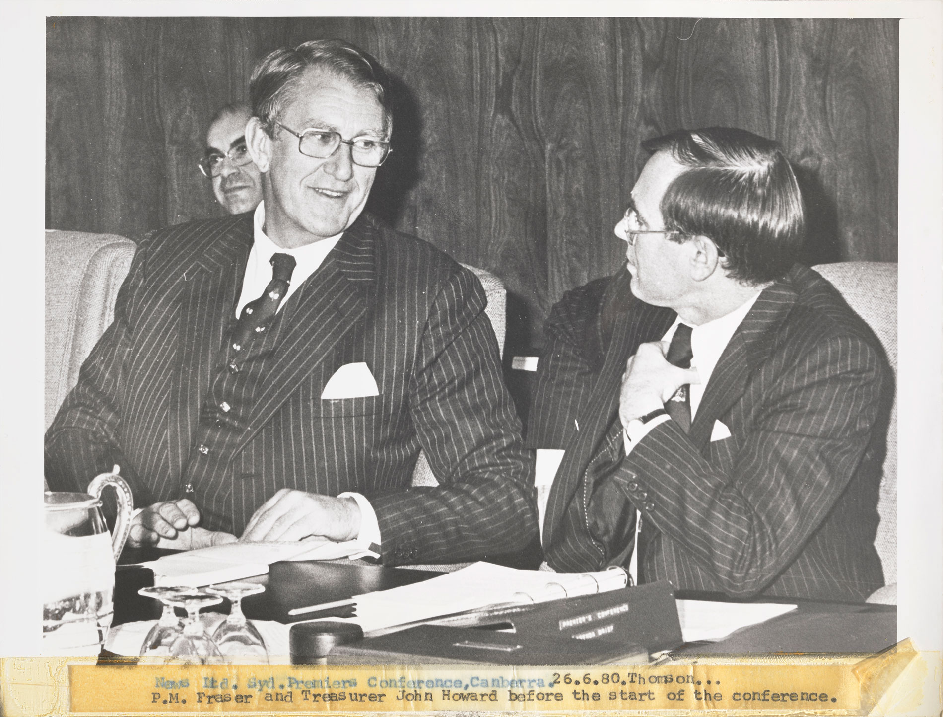 Malcolm Fraser and John Howard at the Premiers Conference in 1980. Malcolm Fraser and John Howard at the Premiers Conference in 1980.