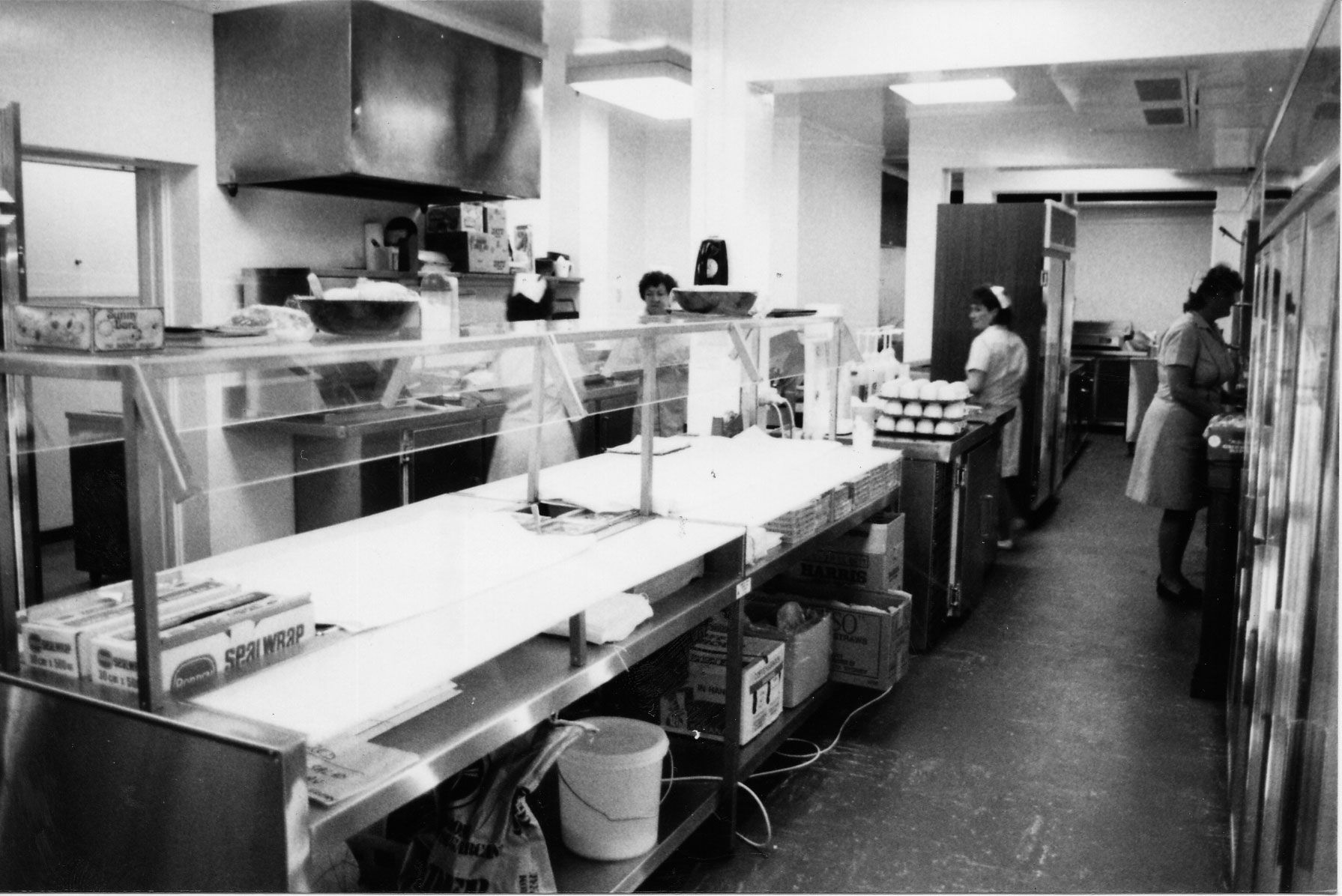 The kitchen of Old Parliament House in use before its closure