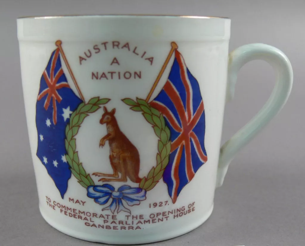 A souvenir mug from 1927 A souvenir mug from 1927