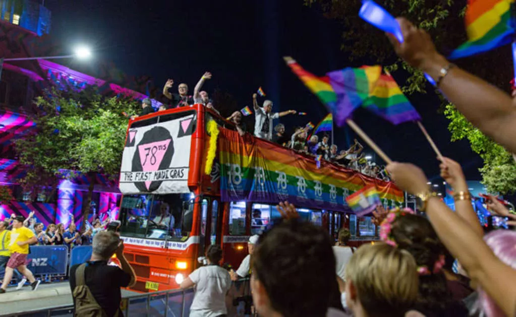 Participants in the original 1978 Mardis Gras proudly participating in the 2016 celebration