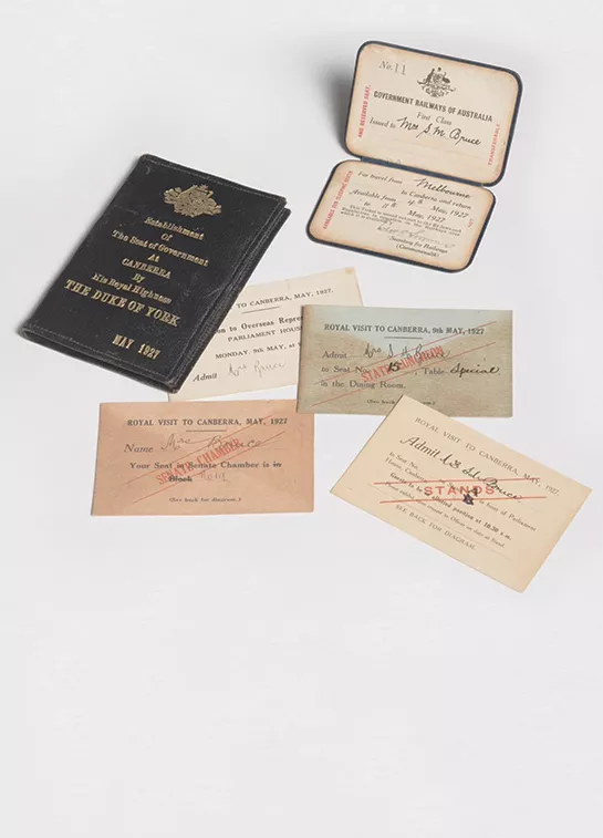 Photograph of a wallet and some tickets