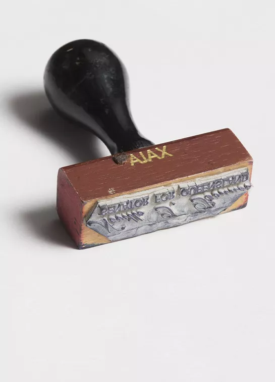 Photograph of a stamp.