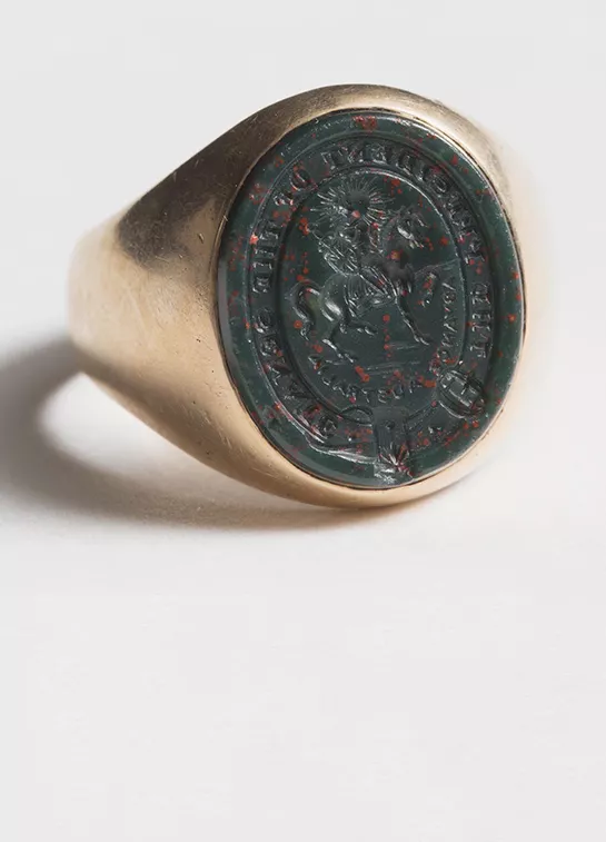 Photograph of a signet ring