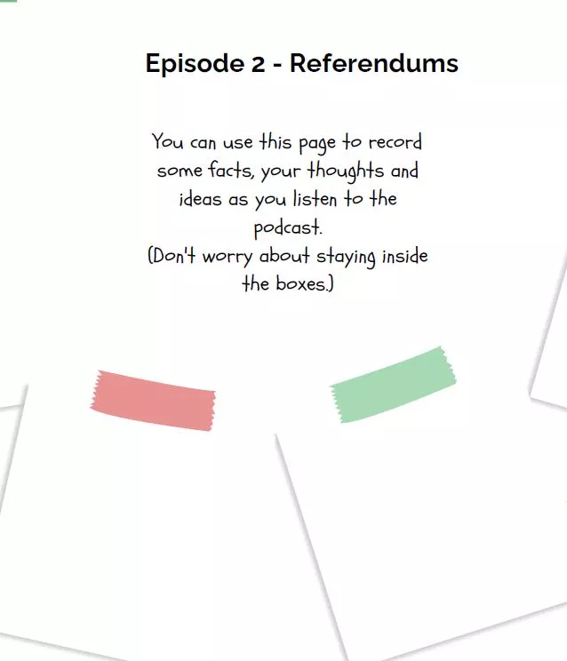 Referendums - activity sheet