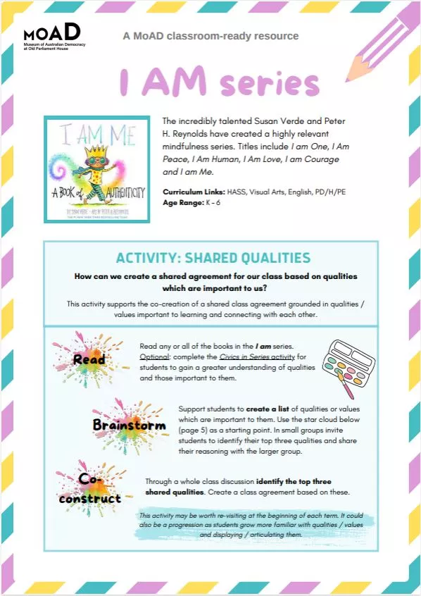 I am series activity sheet