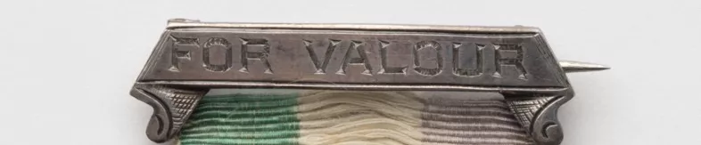 Photograph of a medallion labled "Charlotte Blacklock"