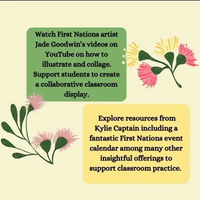 On a yellow background there are two NAIDOC Week activities. On a yellow background there are two NAIDOC Week activities.